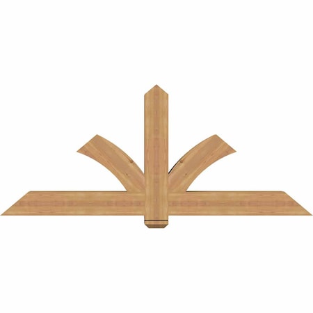 Ekena Millwork Redmond Smooth Timber Gable Bracket, Western Red Cedar, 72"W x 30"H x 5 1/2"D x 5 1/2"F, 10/12 Pitch GBW072X30X0606RED00SWR